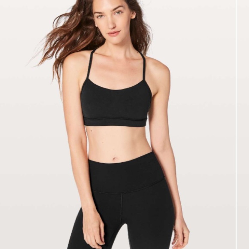 Lululemon Flow Y Bra *Nulu in Black ~ Size 8 - Picture 2 of 6